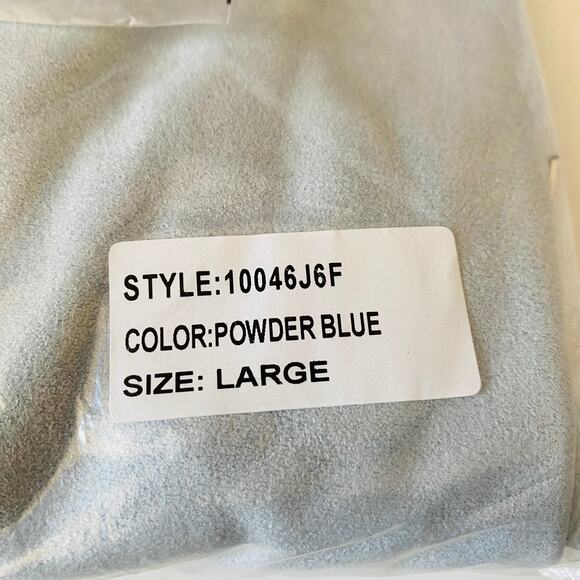 English Factory Scallop Edge Suede Open Blazer Large - Picture 12 of 12